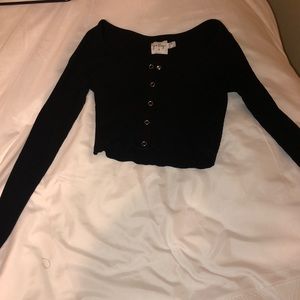 Princess polly black long sleeve size: 2 NEW